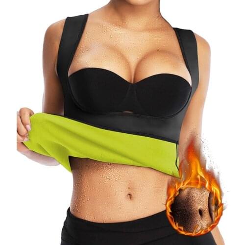 Neoprene Sweat Waist Trainer Vest for Weight Loss Women Slimming Shirt Body Shaper with Sauna Suit Effect