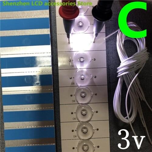 100%NEW high quality 3v 6v SMD Lamp Beads with Optical Lens Fliter for LED TV Repair SVH550AB1-6LED-REV0-131030 LED55EC280JD