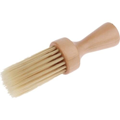 Barbers Salon Neck Dust Clean Brush Cleaning Broken Hair Brushes Wood Handle