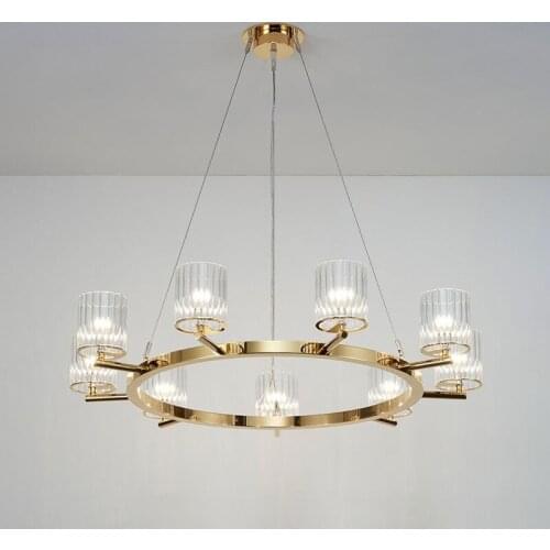 Postmodern light luxury simple American living room lamp dining room bedroom atmospheric chandelier
