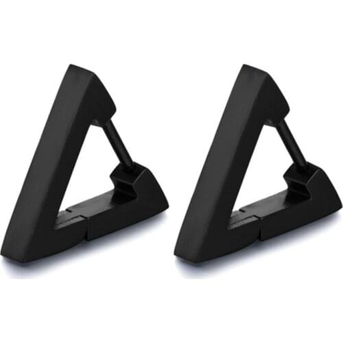 Simple Geometric Hoop Earrings Gold Color Stainless Steel Triangle Earrings for Women Fashion Punk Jewelry Brincos 2020