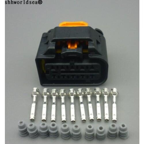Shhworldsea 10pin socket connector 301 Headlight Plug Headlight Waterproof Plug 1801600-1