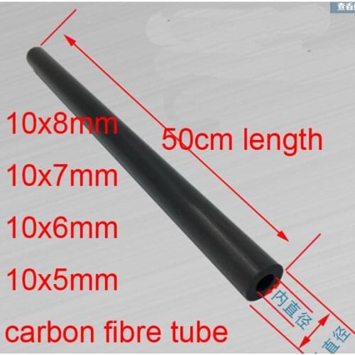 10x8mm 10x7mm 10x6mm 10x5 carbon fibre tube Carbon fiber Pipe Hollow carbon tube Rc tube model airplane CFRP graphite CF Tubing