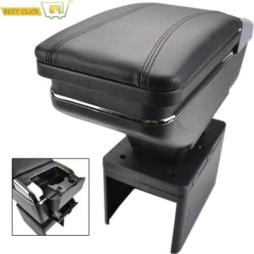 Universal Car Center Centre Console Armrest Top Storage Box Arm Rest Rotatable