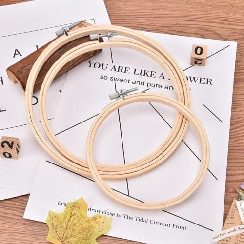 Cross Stitch Machine Bamboo Frame Embroidery Hoop Ring Round Hand DIY Needle craft Household Sewing Tool