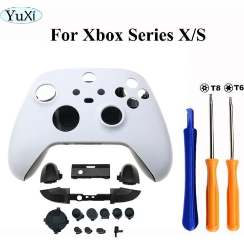 YuXi For Xbox Series X S Full Shell Housing Case Matte Colors Replacement Controller Black White Cover Hoursing Shell And Button