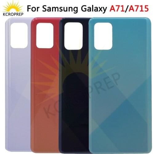 For SAMSUNG Galaxy A71 A715 Back Battery Cover Door Rear plastic soft Housing Case Replacement Battery Cover