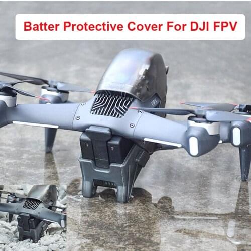 2 IN 1 Battery Protector Cover for DJI FPV Drone Soft Glue Shell Landing Gear for DJI FPV Combo 10mm Height Extended Tripod