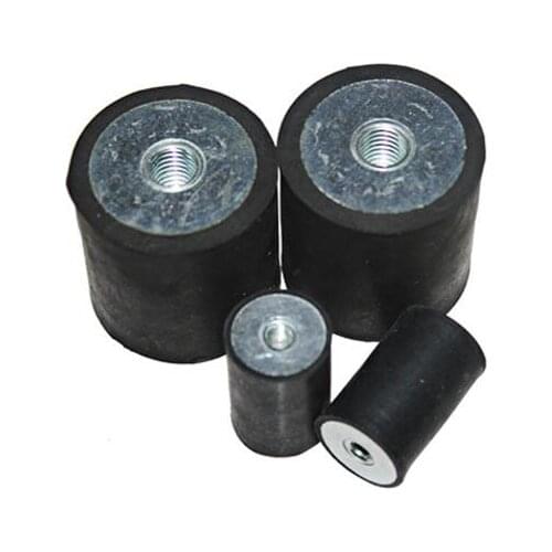 1pcs M12 Black rubber Shock absorber Buffer screw Double internal thread screws Through hole nuts nut