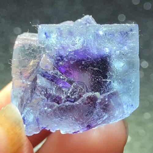 15.5gNatural purple fluorite mineral healing energy ring vein teaching specimen stone home decoration collection ornaments