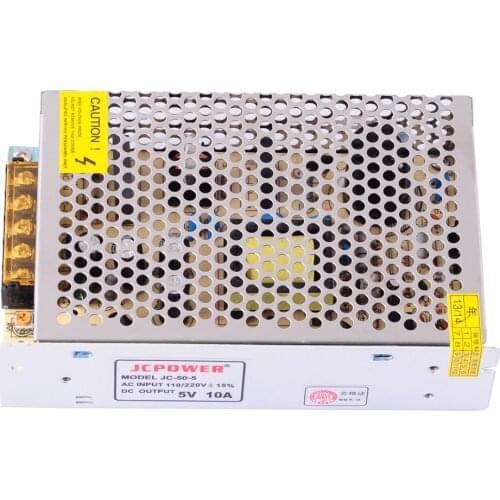 20PCS 5V 10A 50W Switching Power Supply constant current led driver Adapter Lighting Transformer For APA102 WS2812B LED Strip