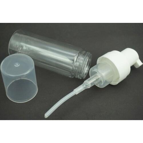 Free Shipping 50 ML CLEAR PLASTIC FOAM FOAMING FOAMER BOTTLE PUMP SOAP DISPENSERS FOR TRAVEL