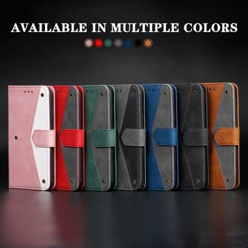 Leather Wallet Stud Stitching Flip Case For Huawei P30 P30 Lite/Pro P40 P40 Pro P40 Lite P Smart 2020 Y5P Y6P Anti Falling Shell