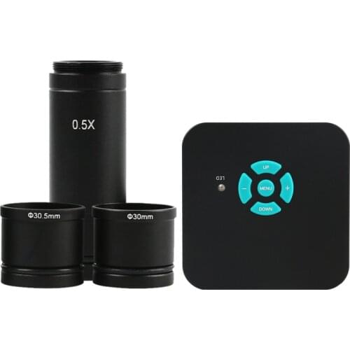 1080P SONY IMX185 HDMI Digital Industry Microscope Camera TF Card Video Recorder+0.5X C Mount Eyepiece Lens +30mm 30.5mm Adapter