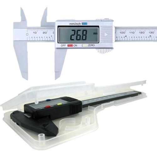 Digital LCD Vernier Caliper Plastic Carbon Fiber 150mm 0.1mm Ruler Measuring Tool Sliver 6inch Gauge Electronic Vernier Caliper