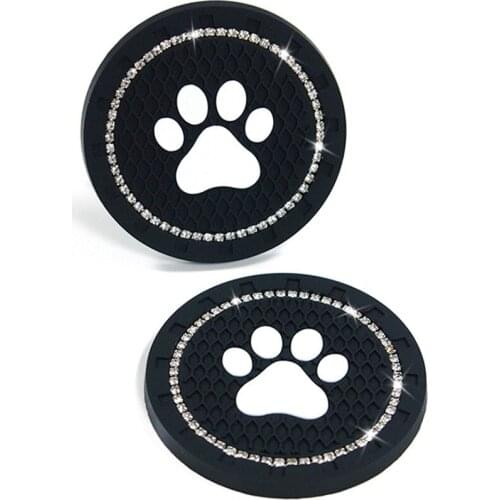 40 PCS Paw Car Coaster Mat Auto Interior Anti Slip Cup Holder Pad Fit for Vehicle SUV Truck 7cm/2.75 Inch Wholesale XB