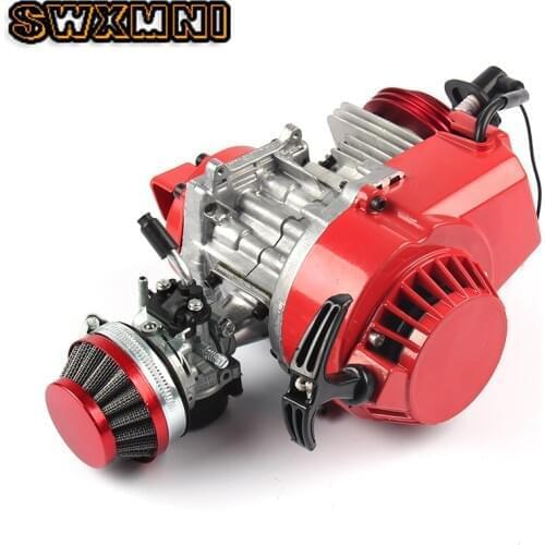 Mototcycle Engine Motor With 58mm Air Filter Carburetor For 2-Stroke Racing Engine 49cc Mini Motor Pocket Quad Dirt Bike Start