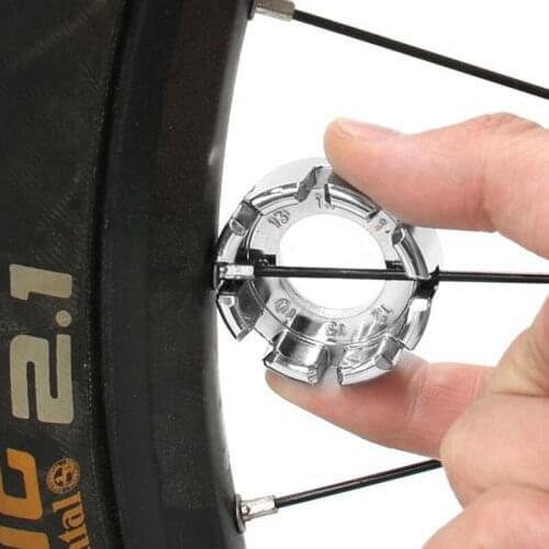 Cycling 8 Ways Spoke Nipple Key Wheel Rim Wrench Bike Spanner Hard Steel Portable Useful Bicycle Repair Tool Accessories
