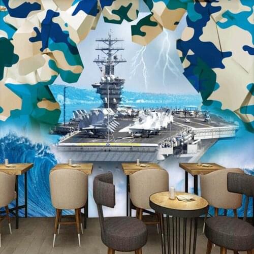 Custom mural Aircraft mural custom bar KTV background wall paper home decoration children room wallpaper