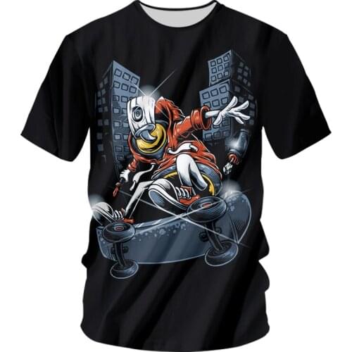 IFPD EU Size Summer Men Casual Cool Print Graffiti Spray Paint 3D T Shirt Oversize Female Hiphop Short Sleeve Tshirt Dropship