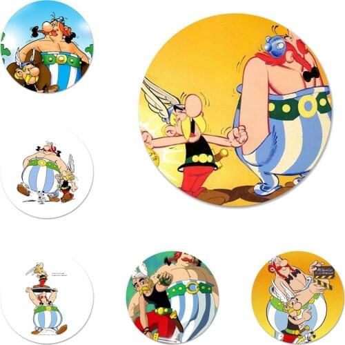 Asterix and Obelix Classic Icons Pins Badge Decoration Brooches Metal Badges For Backpack Decoration 58mm