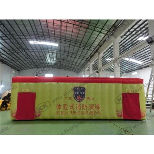 Commercial Nylon inflatable fire fighting drill tent for school