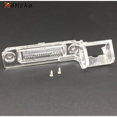 EEMRKE Car Rear View Camera Bracket License Plate Lights Housing Mount for VW Golf Variant Lupo Beetle Passat Variant CC Phaeton