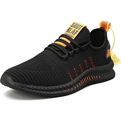 Men sport Shoes Lightweight Breathable Casual Sneakers Non-slip Outdoor Men Sneakers Mesh White Big Size Zapatillas De Deporte