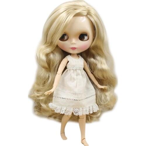 ICY DBS Blyth Doll 1/6 bjd toy blonde hair joint body side parting hair shiny face 30cm girls gift anime