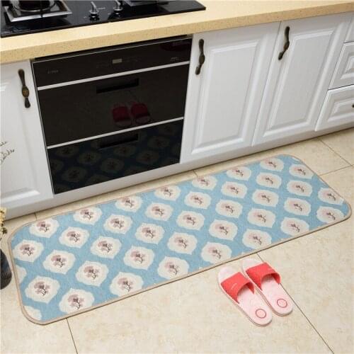 Nordic style Linen Kitchen Mat Home Entrance/Hallway Doormat Anti-Slip Bathroom Carpet Absorb Water Kitchen Carpet/Rug