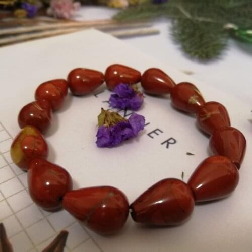Wholesale Red Jasper Gemstones Natural Stones Bracelets Energy Stone Hand Row Lucky for Women Men Gift Wrist Crystal Jewelry