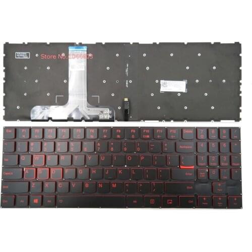 Original New for Lenovo Legion Y520 Y520-15IKB Y720 Y720-15IKB Keyboard US Backlit No frame PC5YB-US SN20M27556 V160420FS1-US