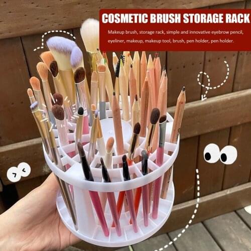 New 49 Holes Makeup Brushes Rack Pencil Stand Watercolor Paint Brush Holder Stand Painting Supplies For Students Desk Organizer