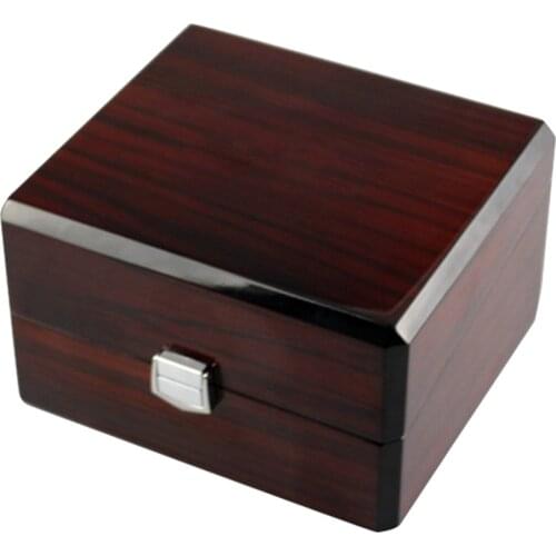 Luxury Wood Single Slot Watch Storage Organizer Display w/ Removable Cushion