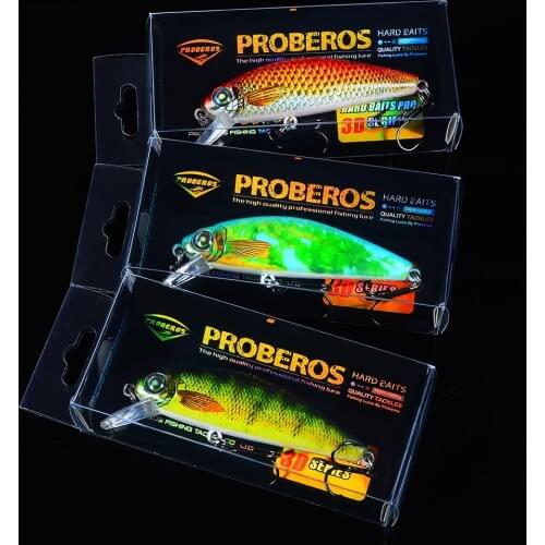 2019 1pc Proberos Fishing lure 8cm-3.15" Big Minnow Lure with 6# Hooks 6 Color Fishing Bait 0.37oz-10.5g Big Hard Bait New