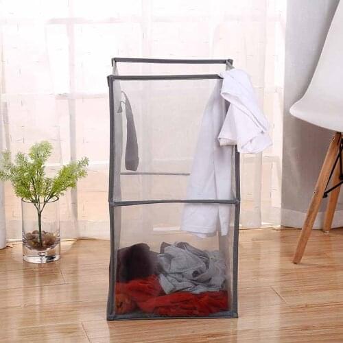 Mesh Washing Laundry Basket Foldable Kids Toy Organization Household Home Clothing Organizer Dirty Clothes Storage Baskets