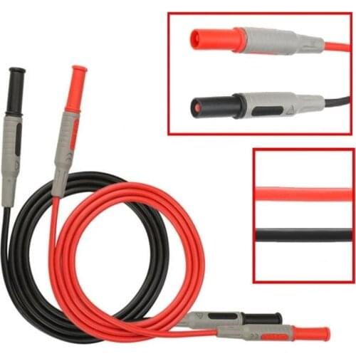 Cleqee P1032 p1033 Multimeter Test Cable Injection Molded 4mm Banana Plug Test Line Straight to Curved Test Cable