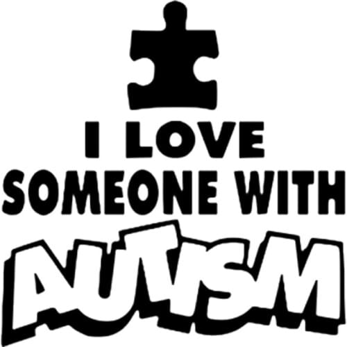 15*14.9cm I Love Someone With Autism Sticker- Vinyl Car Window Decal Funny Personality Stickers Car Sticker