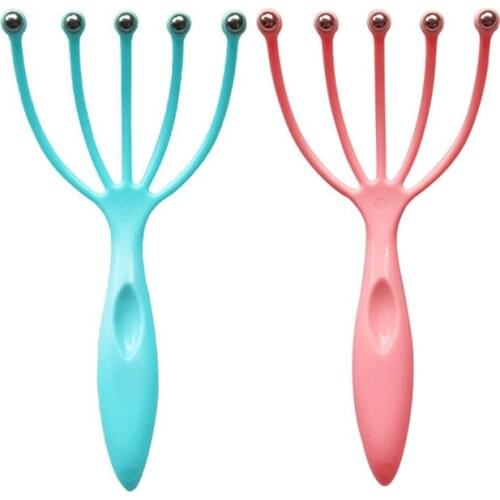 1pcs Five Steel Ball Scalp Massager Finger Claw Head Acupoint Massage Scratching Relieve Body Fatigue Relaxation