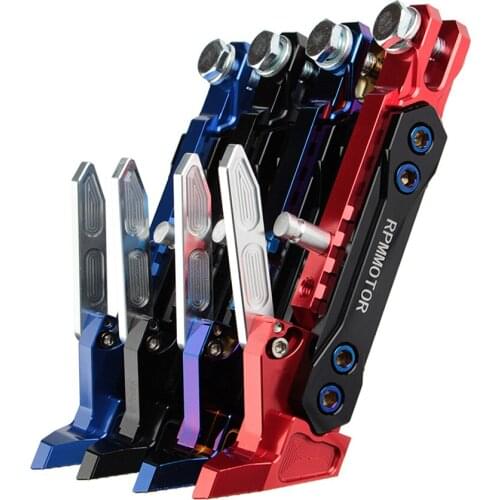 1Pcs 208cm-260cm Length Adjustable Temple Aluminum Ally Side Support Parking Feet Electric Car Motorcycle Refit Tripod