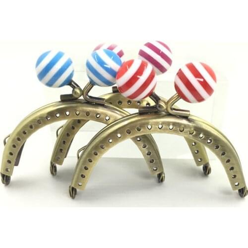 10pcs 8.5cm Smooth Lollipop Metal Frame for Coin Purse Handbag Bag DIY