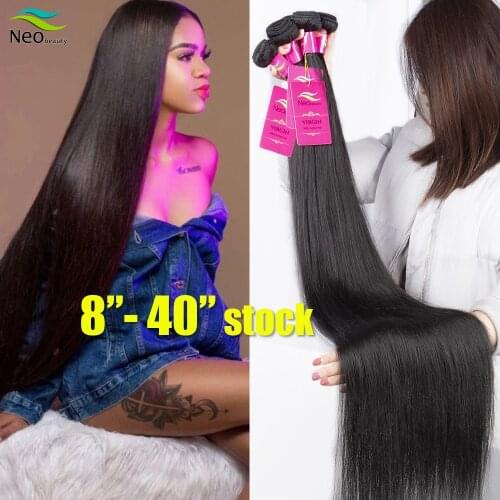 10A Straight Bundles Long Human Hair Thick 30 Inch Bundles Peruvian Virgin Hair Bundles for Wholesale Natural Black Can Be Dyed