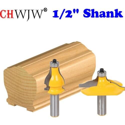 2 Bit Handrail Router Bit Set - Classical Ogee/Bead - 1/2" Shank Woodworking cutter Tenon Cutter for Woodworking Tools