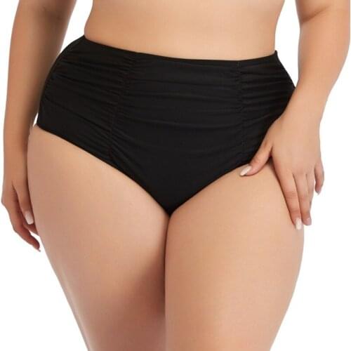 2021 New Fashion Ladies Black Slim High Waist Briefs Plus Size Fat Lady Swim Shorts XXXXL