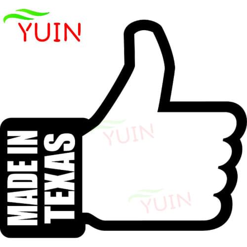 Car Sticker Texas-made Decorative Accessories Decals Creative Thumbs Up Gestures Body Windows Sunscreen Waterproof Stickers