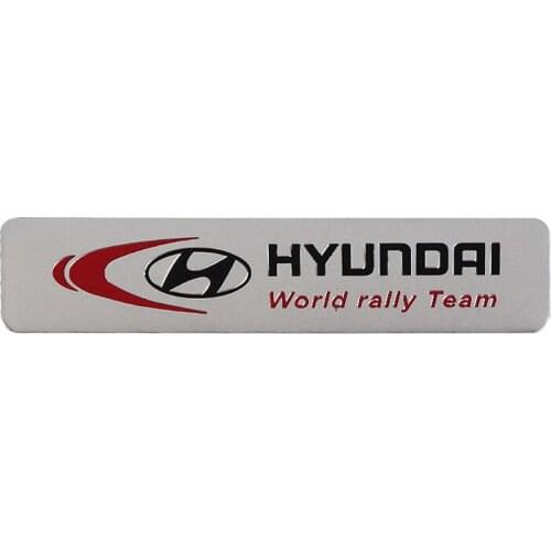 Car Decoration Stickers Logo 3D Aluminium Emblem Badge Decal For Hyundai Solaris ix35 i20 i30 i40 Tucson CRETA Santa