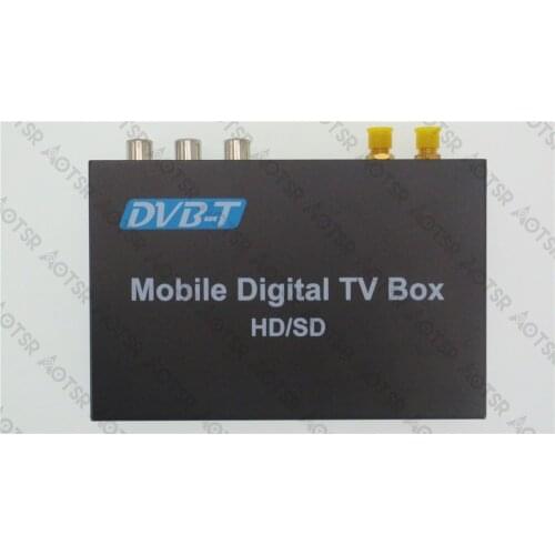 DVB-T Car Digital TV HD MPEG-4 Tuner Receiver Two Antenna 140-200km/h Two Chip Tuner DVB T BOX
