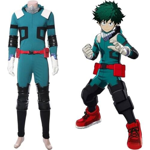 Boku no My Hero Academia Izuku Midoriya Cosplay Costume Green Battle Suit Uniform Outfit Halloween Costume Cosplay