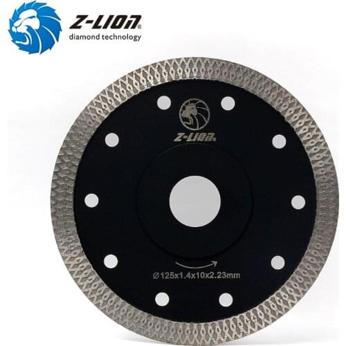 Z-LION 5" 125mm Diamond Cutting Disc Ceramic Tile Porcelain Marble Circular Saw Blade For Angle Grinder Super Thin Cutting Disc