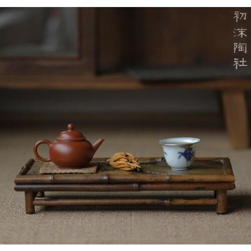 Of the tea tray mottled bamboo pot bearing natural rock dry foam Taiwan Chinese bamboo tray household dry foam plate